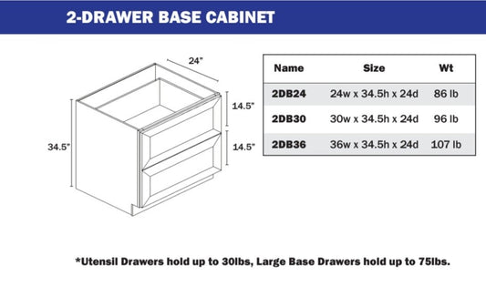 2DB - two drawer base