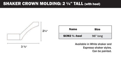 Crown Molding - 1/4 Heel