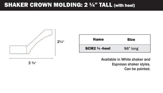 Crown Molding - 1/4 Heel