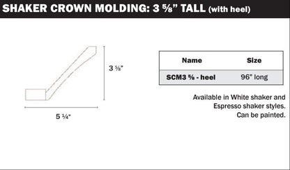 Crown Molding - 5/8 Heel