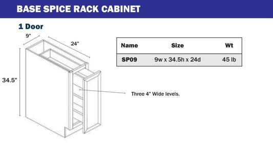 Base Cabinet - Spice Pull Out