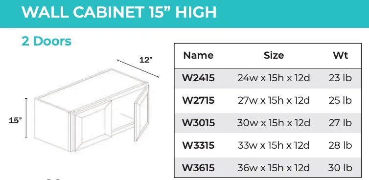 Wall Cabinet - 2 Door