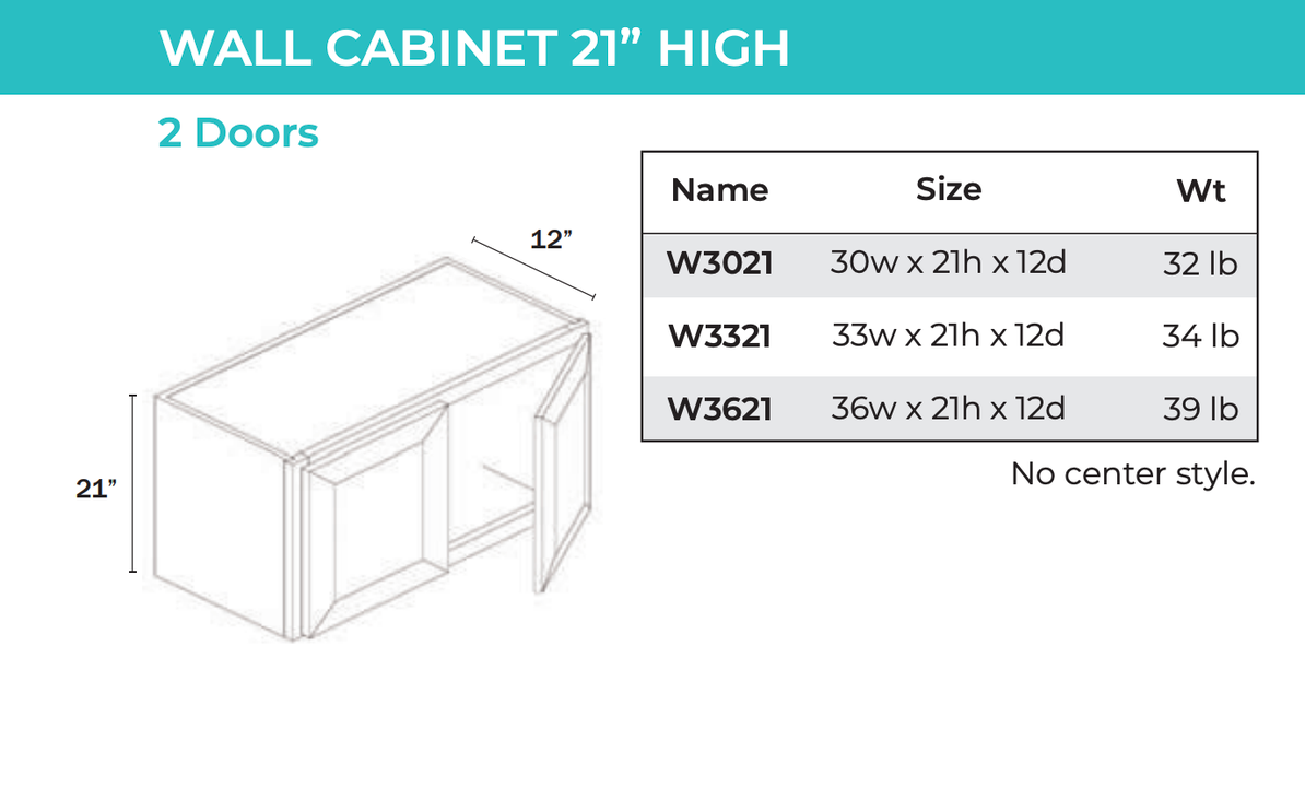 Wall Cabinet - 2 Door