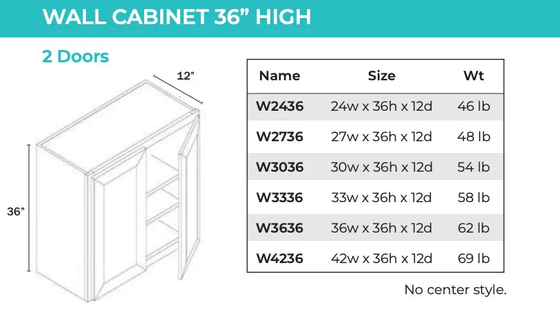 Wall Cabinet - 2 Door