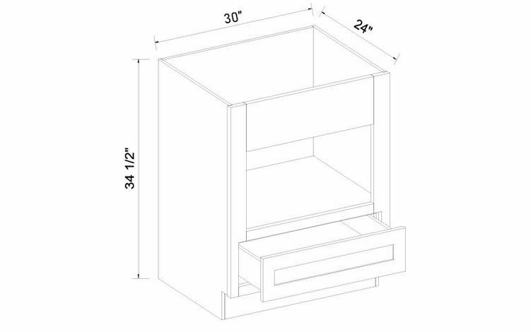 Base Cabinet - Base Microwave Cabinet - 1 Drawer