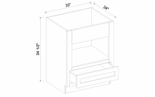 Base Cabinet - Base Microwave Cabinet - 1 Drawer